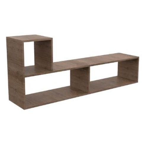 Modulo De Tv Rack L Linea Nature Melamina Nebraska Gris Mosconi